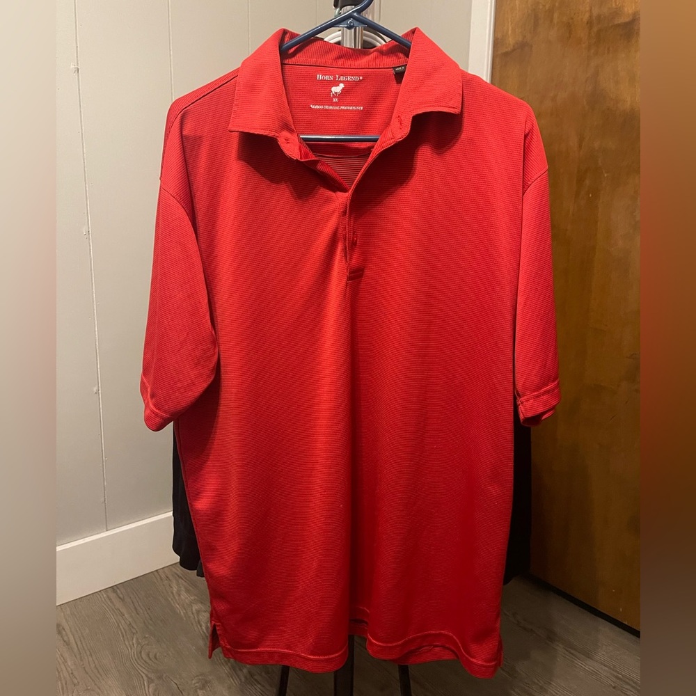 Red. Horn Legend Golf Polo. Size XL